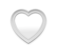 Isolated white heart frame png