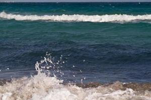 Sea waves on the Mediterranean sea photo