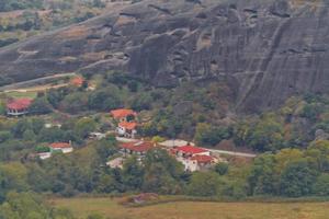 Meteora cliffs and monasteries photo