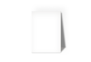 Isolated white poster for corner png