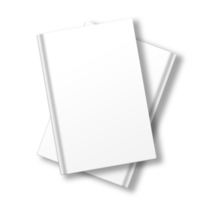 Isolated pack of white books png