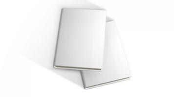 Isolated pack of two white books png