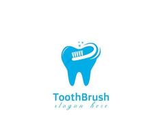 Tooth brush clinic logo vector