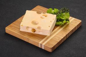 Maasdam cheese brick photo