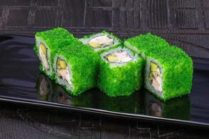 Japanese roll with crab meat photo