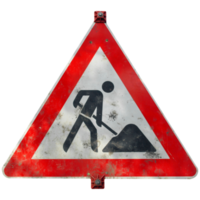 Roadworks sign transparent PNG