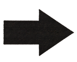 Black cardboard arrow transparent PNG