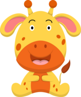 ilustração de girafa de desenho animado png