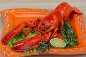 Red boiled lobster photo