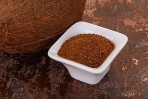 Coconut brown sugar in the bowl photo