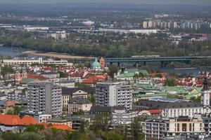 Warsaw skyline with warsaw towers photo