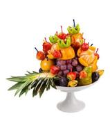 Fresh fruits on white photo