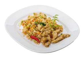 Fried rice with chicken photo