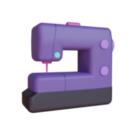 3d Render sewing machine object png