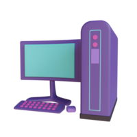 3d Render Personal Computer object png