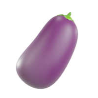 Objet aubergine de rendu 3D png