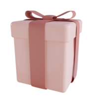 Objet cadeau 3d avec fond transparent png