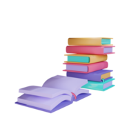 3d book object with transparent background png