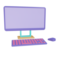 3d computer all in one object with transparent background png