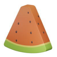 3d watermelon object with transparent background png