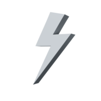 3D Icon Lightning PNG Transparent.