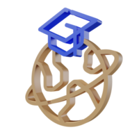 de volta à escola 3d ícone png transparente.