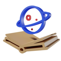 Back to school 3D icon PNG transparent.