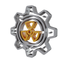 Nuclear 3D icon PNG transparent