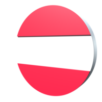 vlag van oostenrijk 3d pictogram png transparant