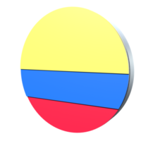 colombie drapeau 3d icône png transparent