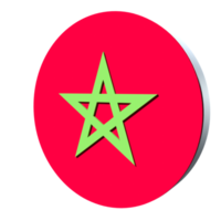 marokko vlag 3d pictogram png transparant