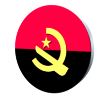 angola vlag 3d pictogram png transparant