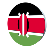 Kenya flag 3d icon PNG transparent