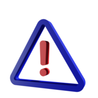 3D Icon Danger PNG Transparent.