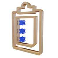 Back to school 3D icon PNG transparent.