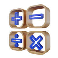 Back to school 3D icon PNG transparent.