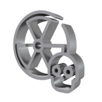 Nuclear 3D icon PNG transparent