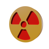 Nuclear 3D icon PNG transparent