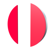 Peru flag 3d icon PNG transparent