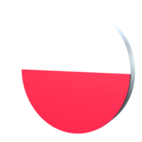 bandeira da polônia 3d ícone png transparente