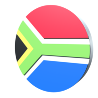 South Africa flag 3d icon PNG transparent