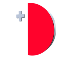 malta bandera 3d icono png transparente