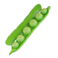 3d render peas object with transparent background png