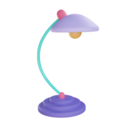 3d study lamp object with transparent background png