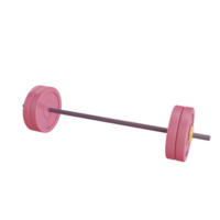 3D-Barbell-Objekt mit transparentem Hintergrund png