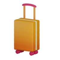 3d Luggage object with transparent background png