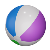 Objet ballon de plage 3d avec fond transparent png