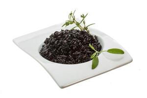 arroz hervido negro foto