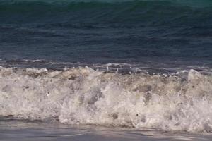 Sea waves on the Mediterranean sea photo