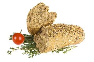 Bread with seeds and herbs photo